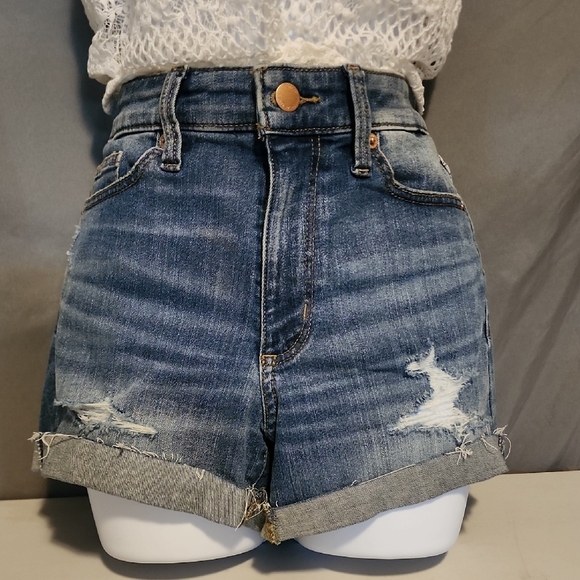 Universal Thread Pants - Universal Thread Blue High-Waisted Jean Shorts